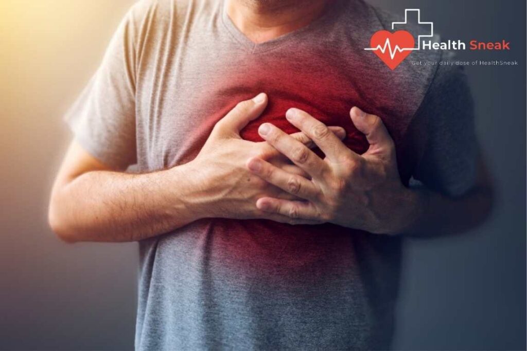 A heart attack occurs when the coronary artery supplying the heart muscle with blood is narrowed (or blocked) by fatty deposits (atheroma) known as atherosclerotic plaques.